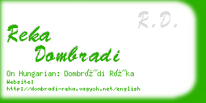 reka dombradi business card